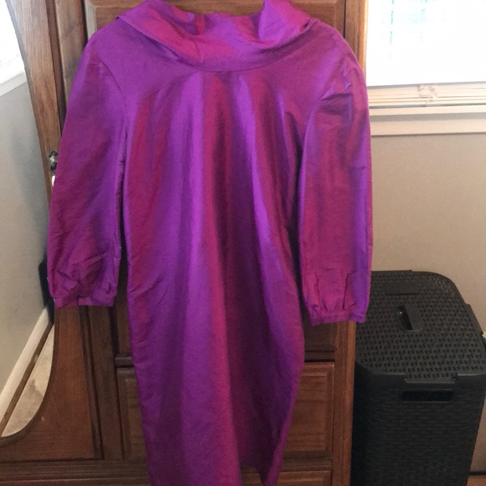 J crew purple silk dress